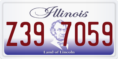 IL license plate Z397059