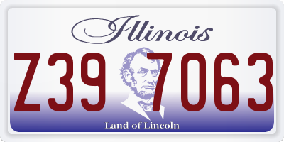 IL license plate Z397063