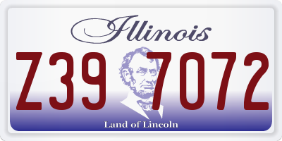 IL license plate Z397072