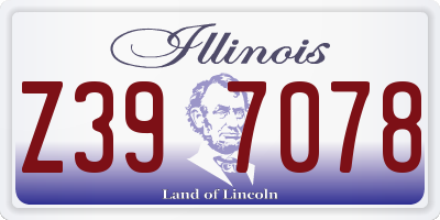 IL license plate Z397078