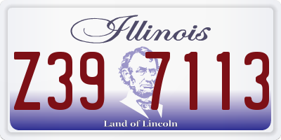 IL license plate Z397113