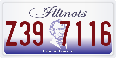 IL license plate Z397116