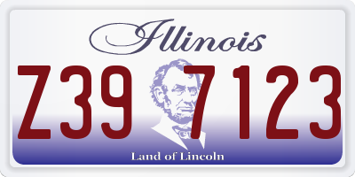 IL license plate Z397123