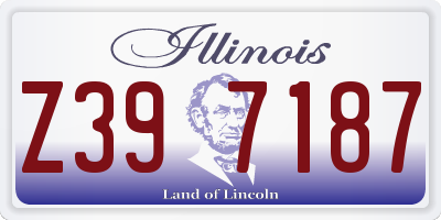 IL license plate Z397187