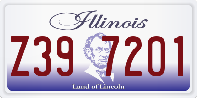 IL license plate Z397201