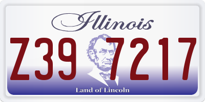 IL license plate Z397217