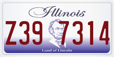 IL license plate Z397314