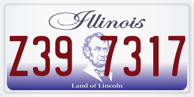 IL license plate Z397317