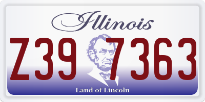 IL license plate Z397363
