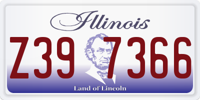 IL license plate Z397366