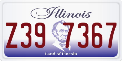 IL license plate Z397367