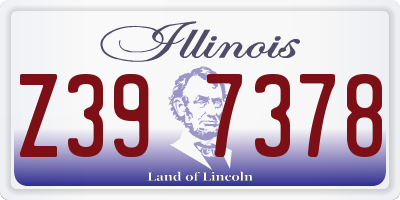 IL license plate Z397378