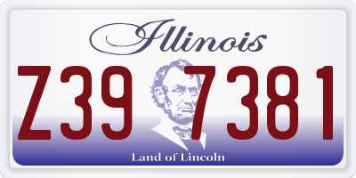 IL license plate Z397381
