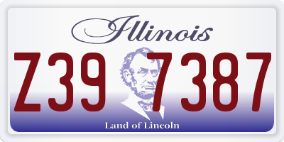 IL license plate Z397387