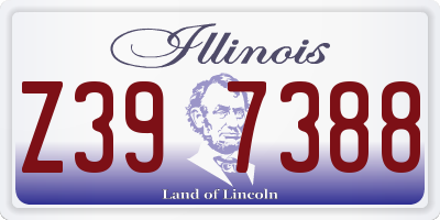 IL license plate Z397388
