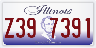 IL license plate Z397391