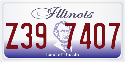 IL license plate Z397407