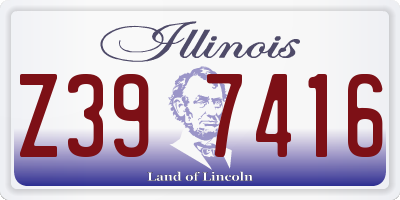 IL license plate Z397416