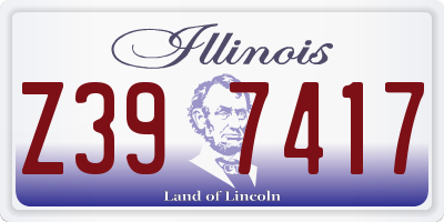 IL license plate Z397417