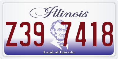 IL license plate Z397418