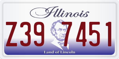 IL license plate Z397451