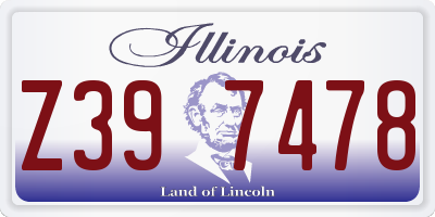IL license plate Z397478