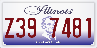 IL license plate Z397481
