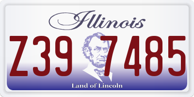 IL license plate Z397485