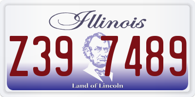 IL license plate Z397489