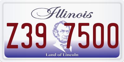 IL license plate Z397500