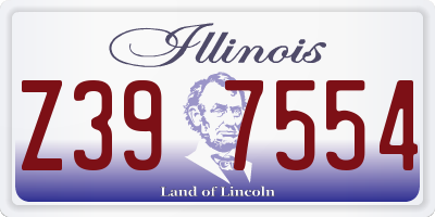 IL license plate Z397554