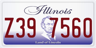 IL license plate Z397560