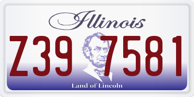 IL license plate Z397581