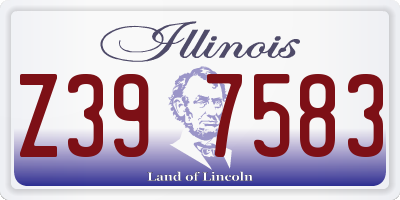 IL license plate Z397583