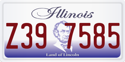 IL license plate Z397585