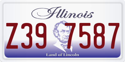 IL license plate Z397587