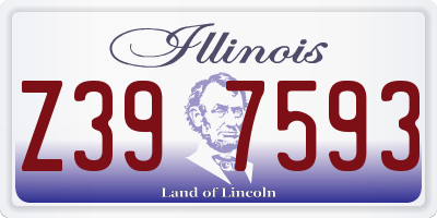 IL license plate Z397593