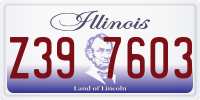 IL license plate Z397603