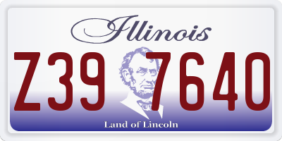 IL license plate Z397640