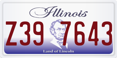IL license plate Z397643