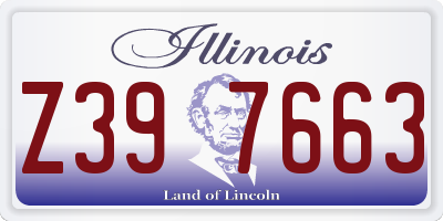 IL license plate Z397663