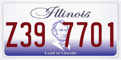 IL license plate Z397701