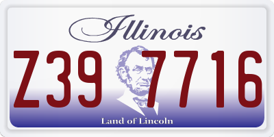 IL license plate Z397716