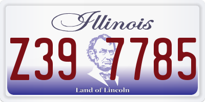 IL license plate Z397785