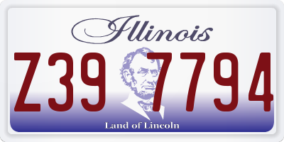 IL license plate Z397794