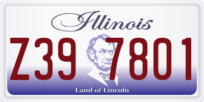 IL license plate Z397801