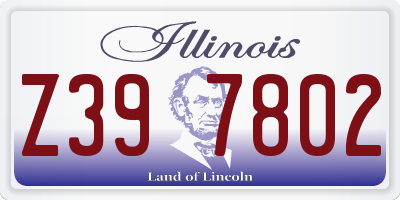 IL license plate Z397802
