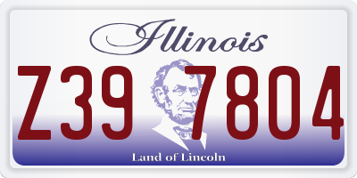 IL license plate Z397804