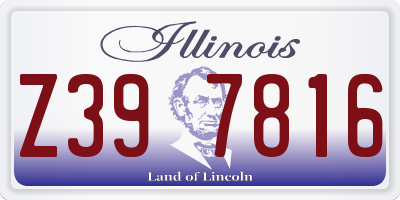 IL license plate Z397816