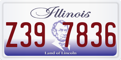 IL license plate Z397836